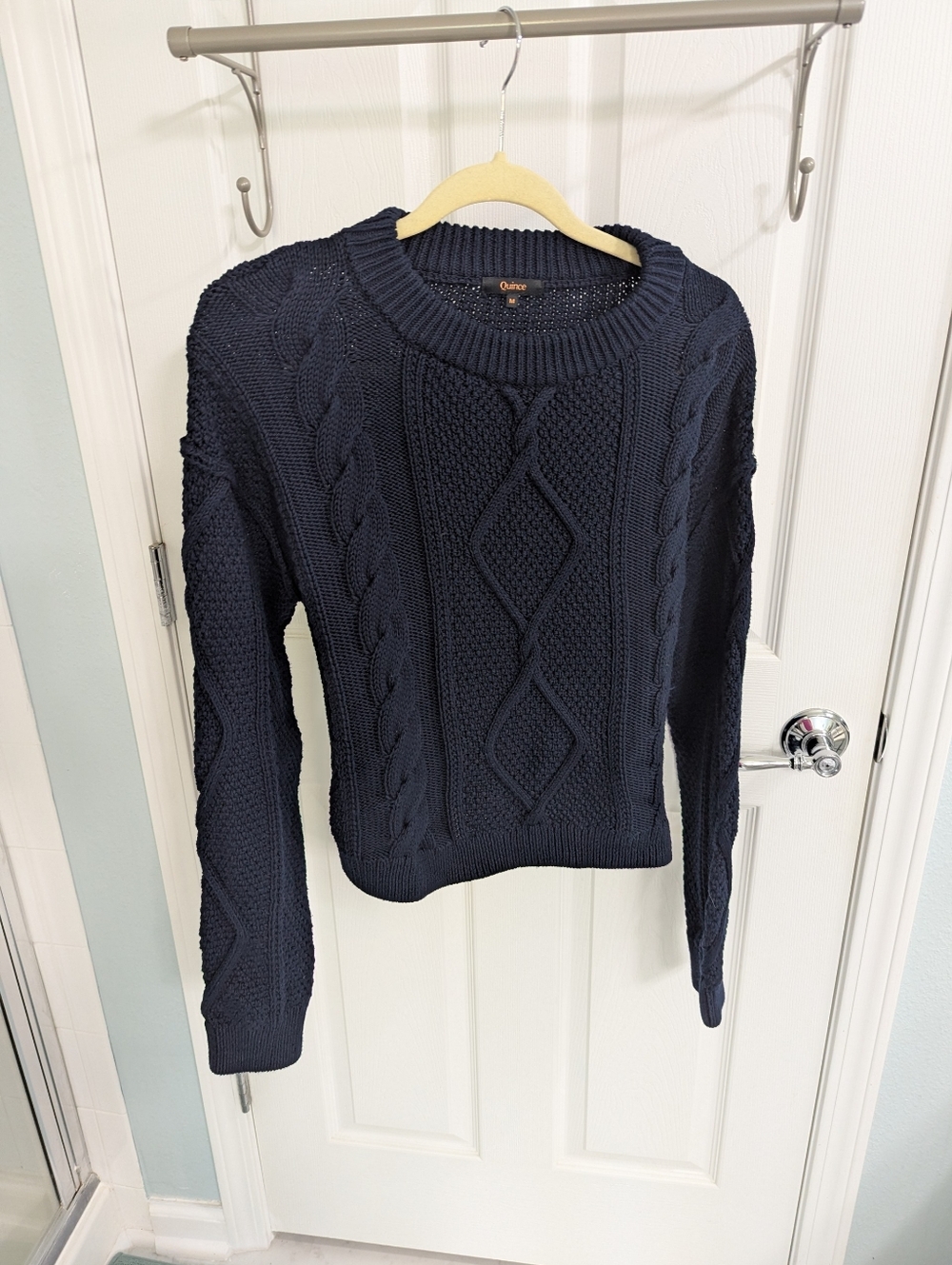 Quince Chunky Cotton Cable Sweater
